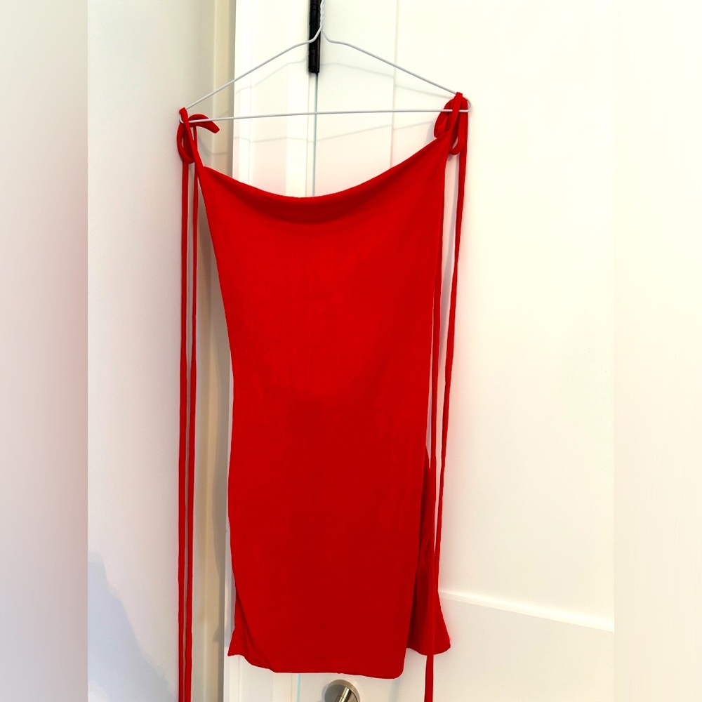 Red Mini Dress Open Back